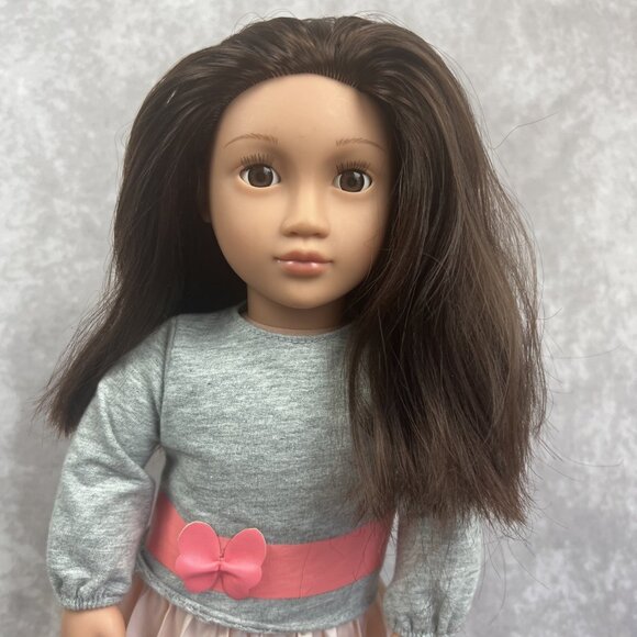 Our Generation by Battat 18" Doll Tan Skin Long Brown Hair Brown Eyes - Picture 1 of 9